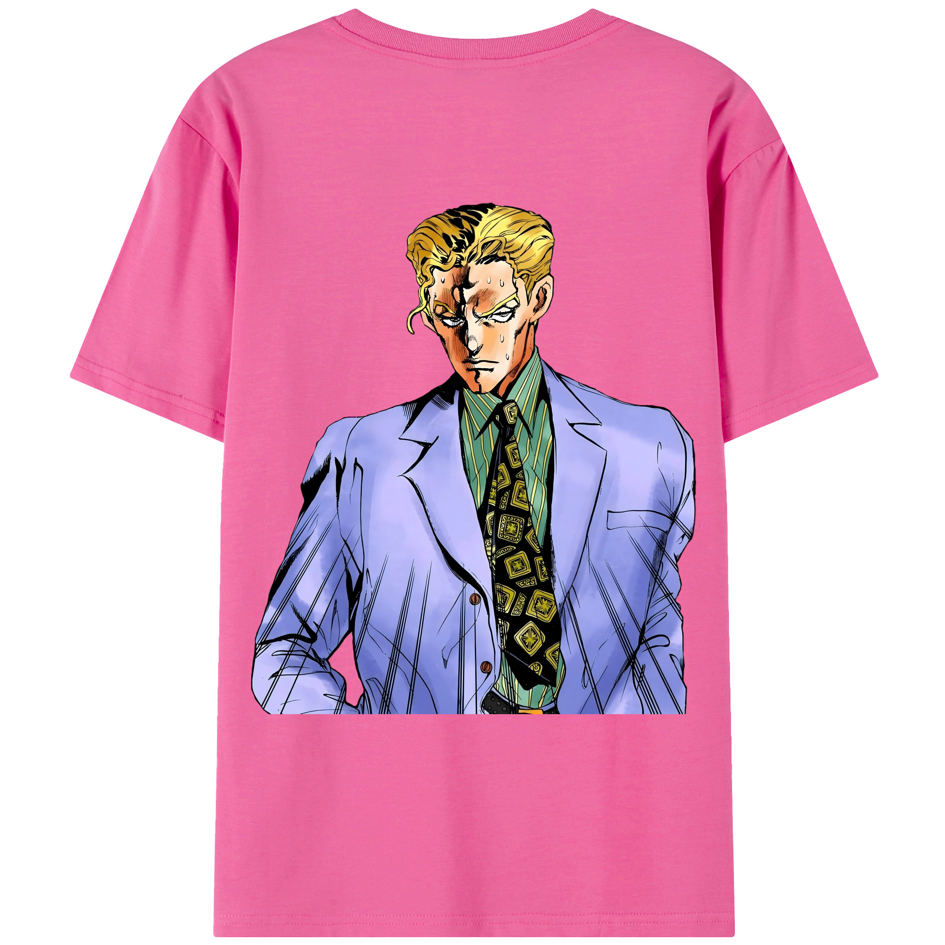 （画像用） ジョジョの奇妙な冒険 きら よしかげ JoJo's Bizarre Adventure Kira Yoshikage レディース半袖Tシャツ(バックプリント)